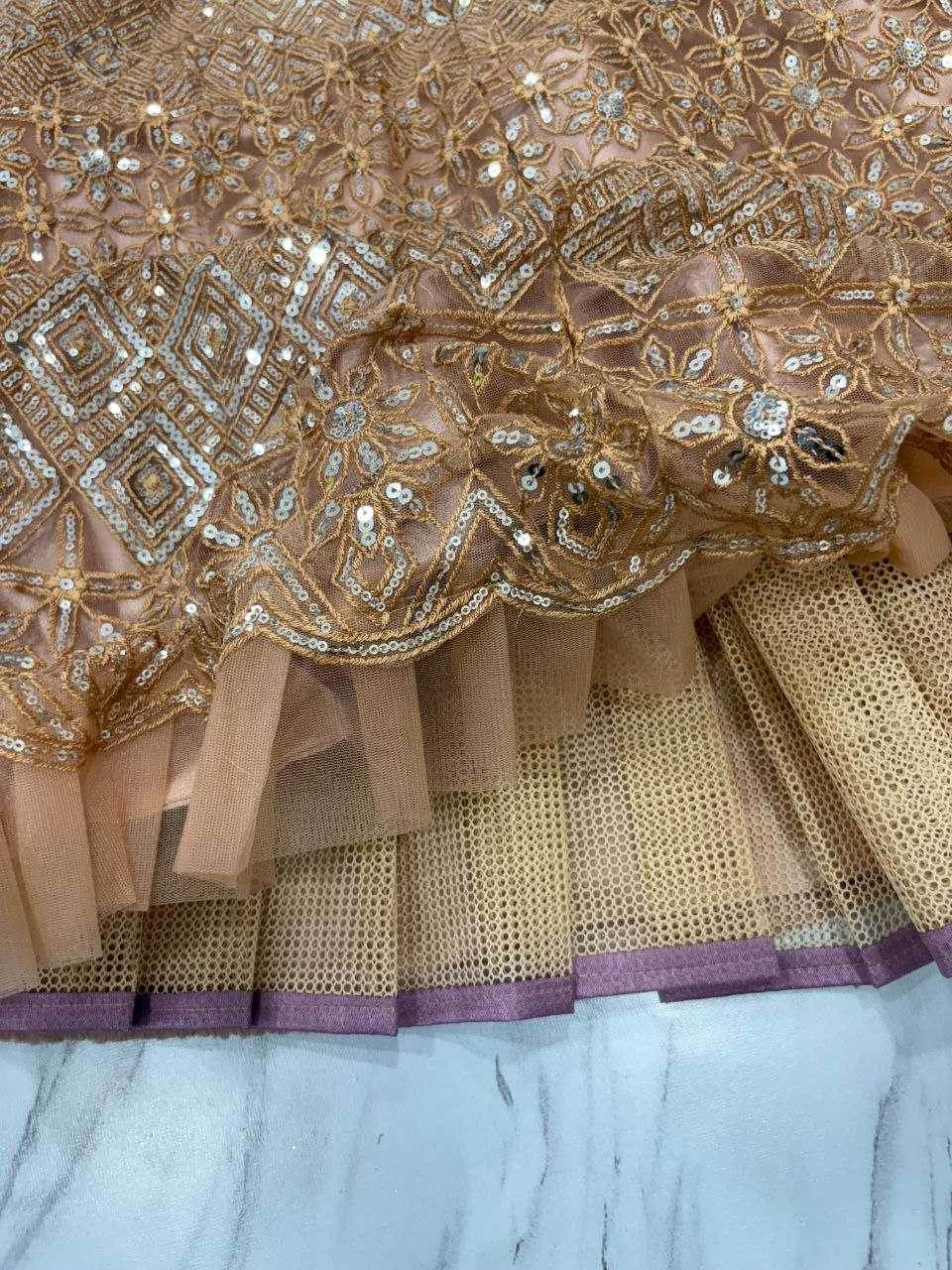 Butterfly Net Zari Work Sequins Lehenga - MYLUXURY LANE ENTERPRISE